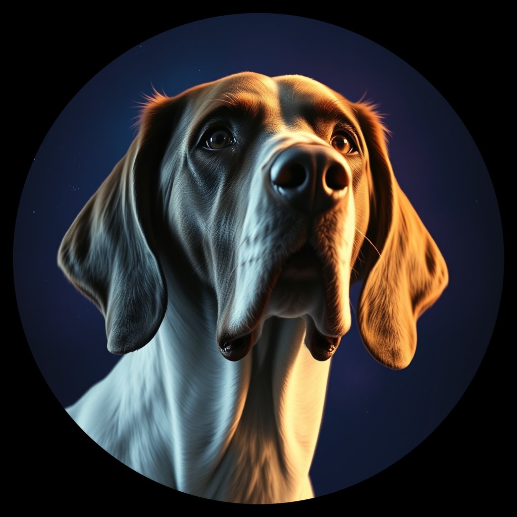 Cosmic medallion portrait of 20782_20782, a English Setter