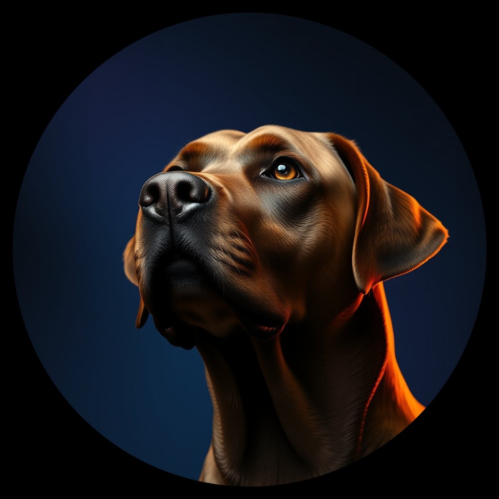 Cosmic medallion portrait of 436_G0380_0858, a Labrador Retriever