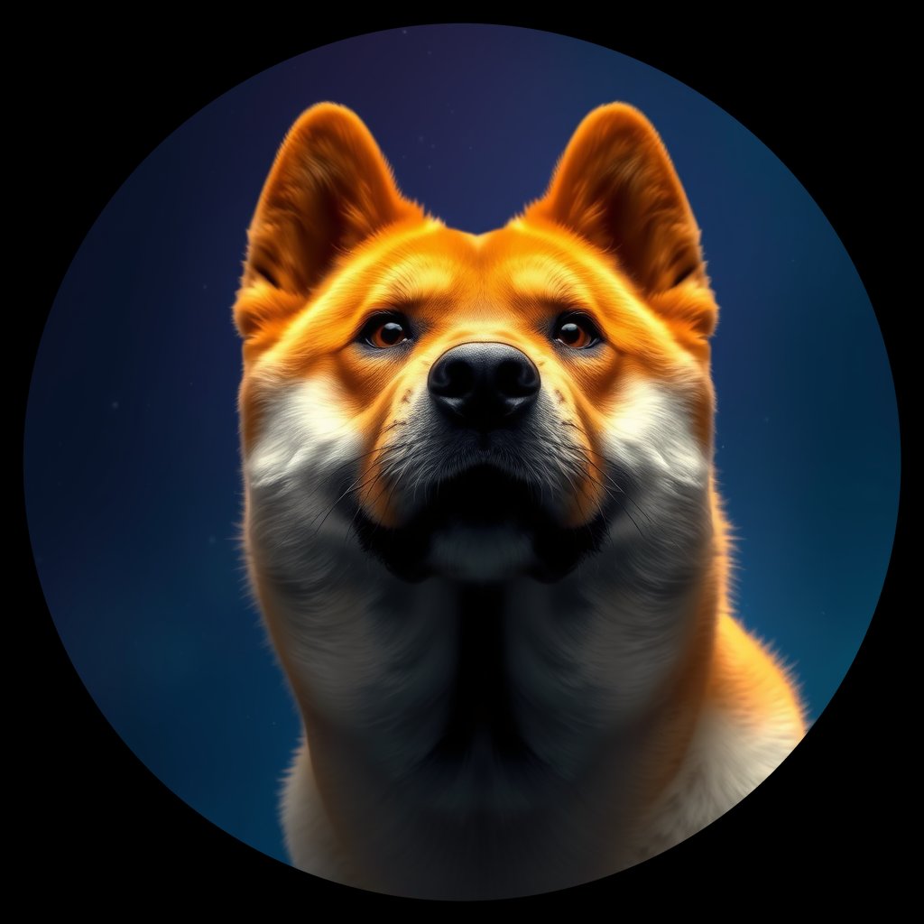 Cosmic medallion portrait of AKIT_AKIT_01132, a Akita