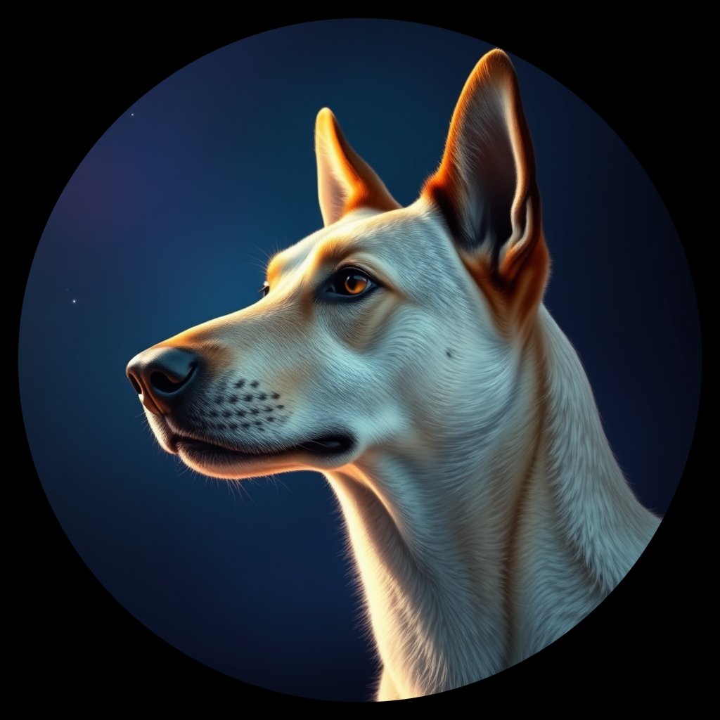 Cosmic medallion portrait of ARM_ARM_36A, a Village Dog Armenia