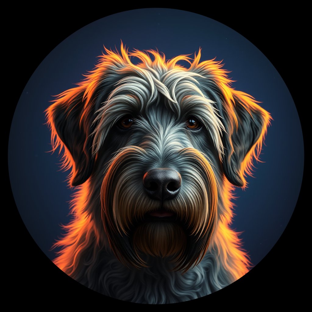 Cosmic medallion portrait of BERD_BERD_35H12, a Bergamasco