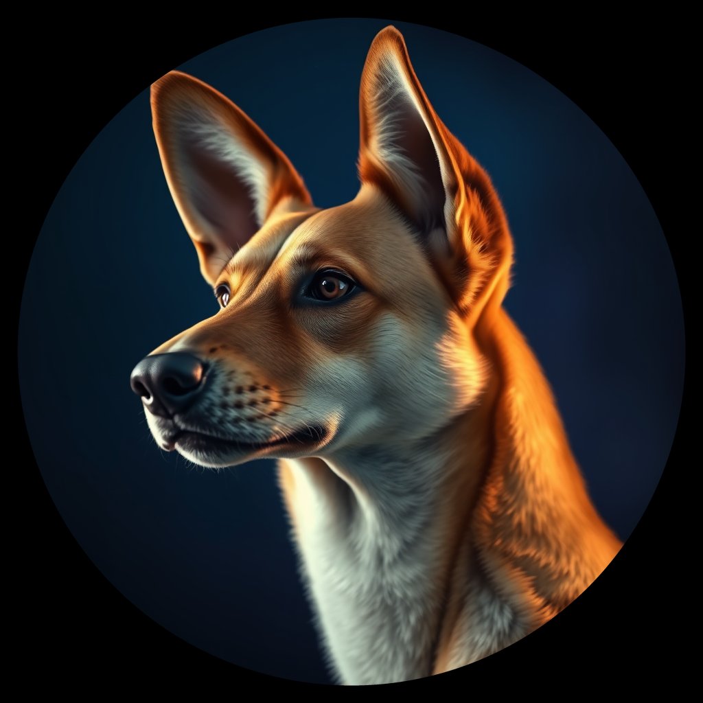 Cosmic medallion portrait of BIGDESERT_cd271, a Dingo Bigdesert