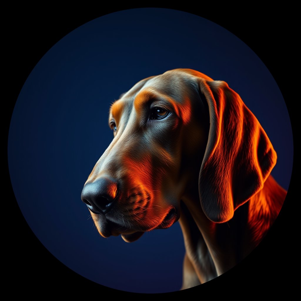 Cosmic medallion portrait of BLDH_BLDH_11432, a Bloodhound