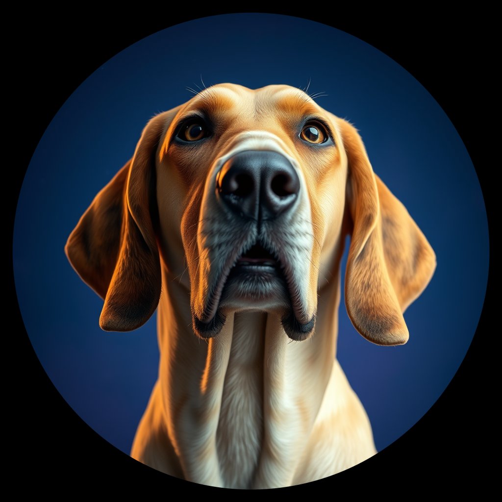 Cosmic medallion portrait of BLDH_BLDH_11433, a Bloodhound