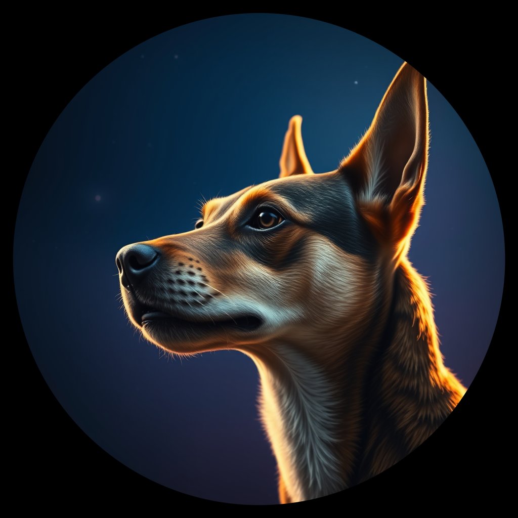 Cosmic medallion portrait of BORT_BORT_27171, a Border Terrier