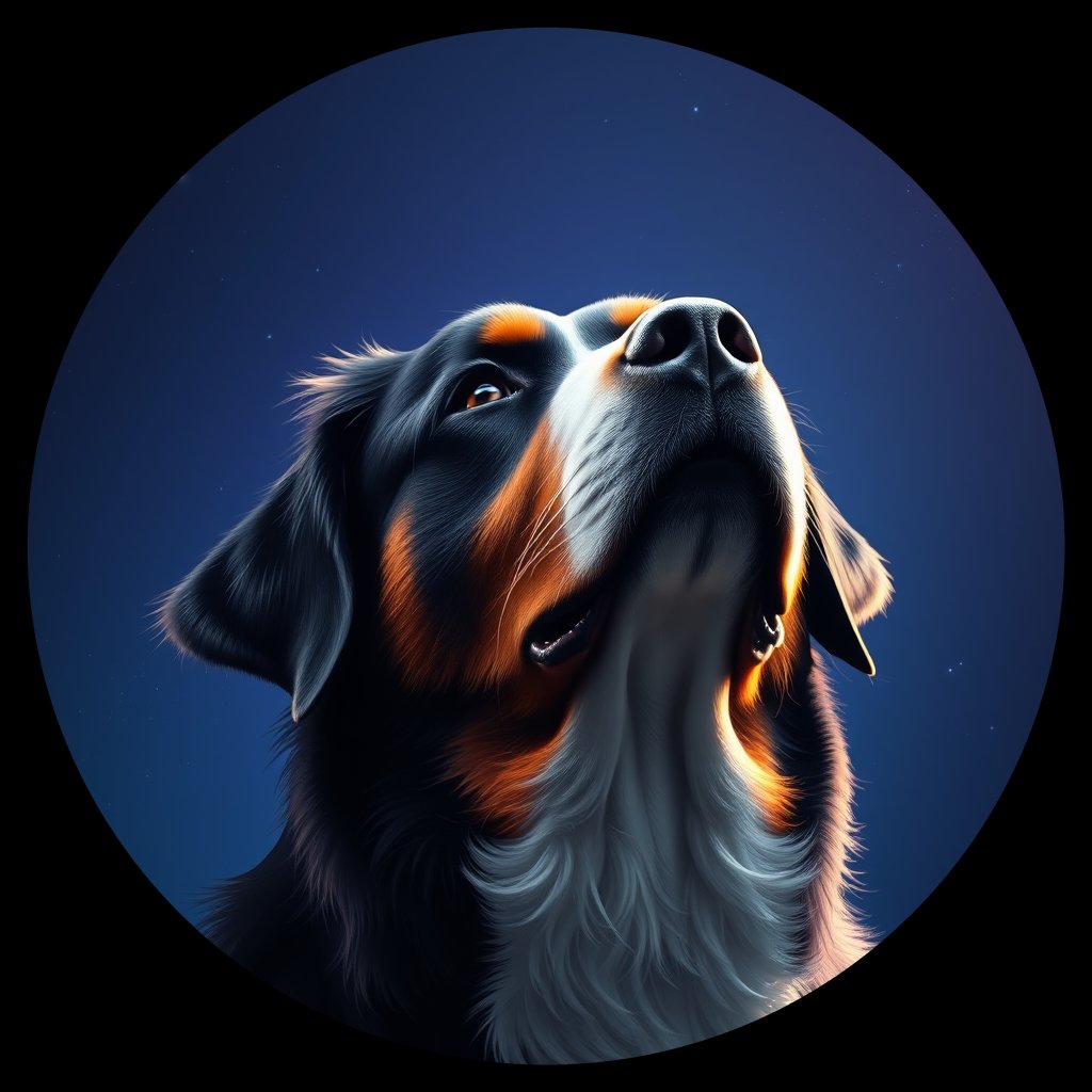 Cosmic medallion portrait of Bernese_Mountain_Dog_lb_3_7_12, a Bernese Mountain Dog