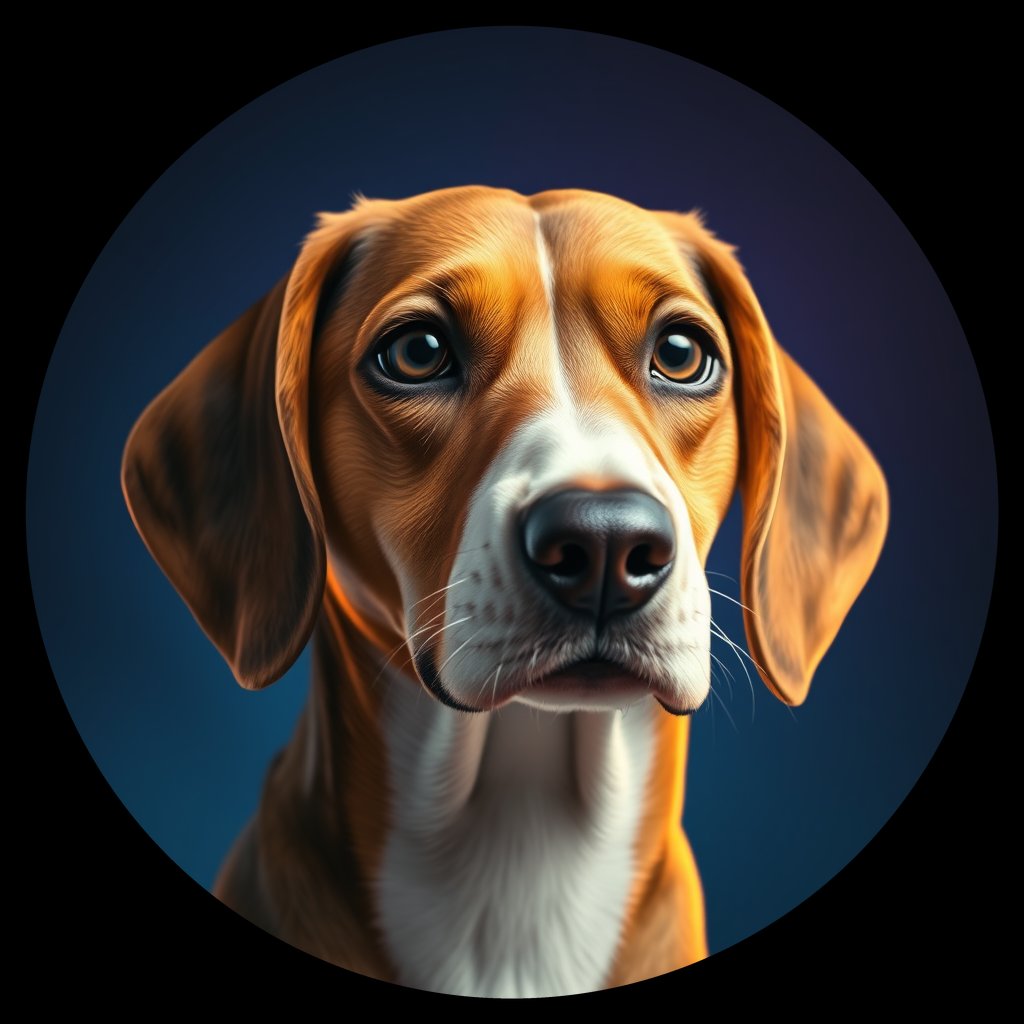 Cosmic medallion portrait of Bgl_GT10_Bgl_GT10, a Beagle