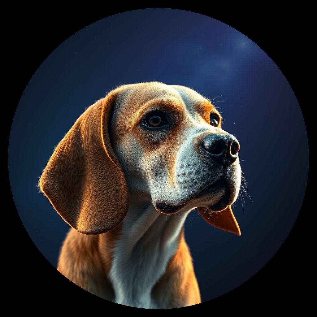 Cosmic medallion portrait of Bgl_GT11_Bgl_GT11, a Beagle