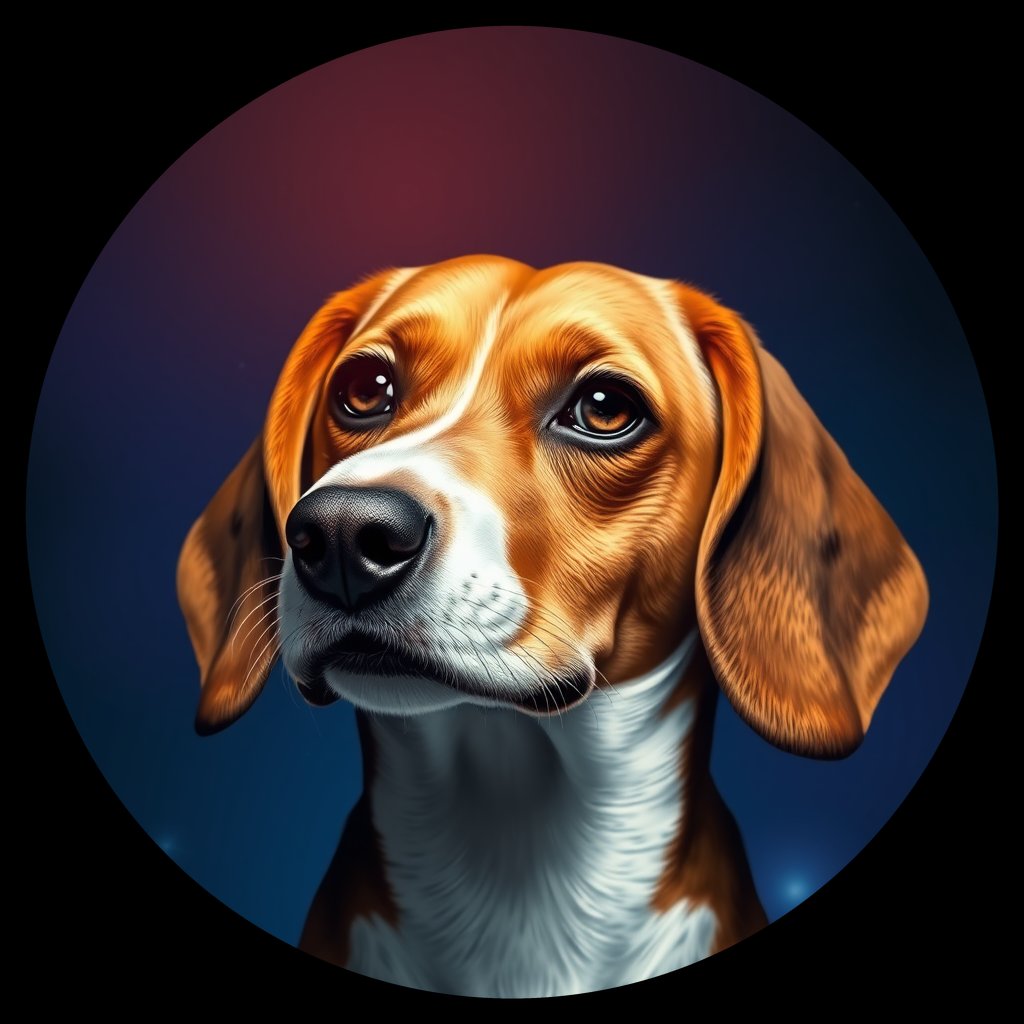 Cosmic medallion portrait of Bgl_GT1_Bgl_GT1, a Beagle