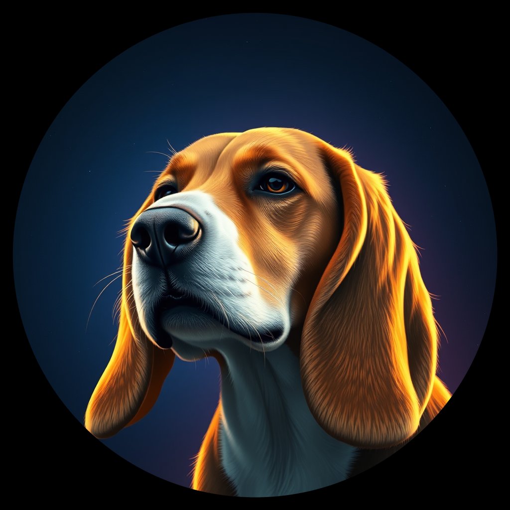 Cosmic medallion portrait of Bgl_GT2_Bgl_GT2, a Beagle