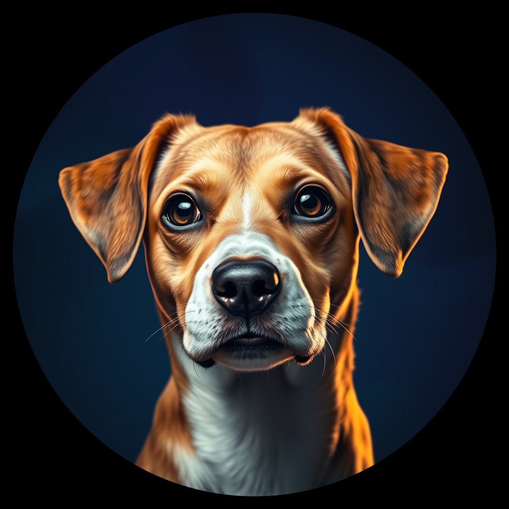 Cosmic medallion portrait of Bgl_GT5_Bgl_GT5, a Beagle
