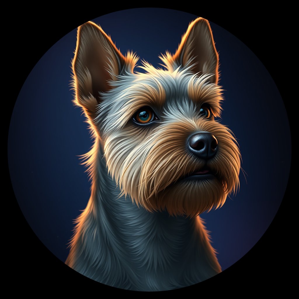 Cosmic medallion portrait of C1-Denver-CT_C1-Denver-CT, a Cairn Terrier