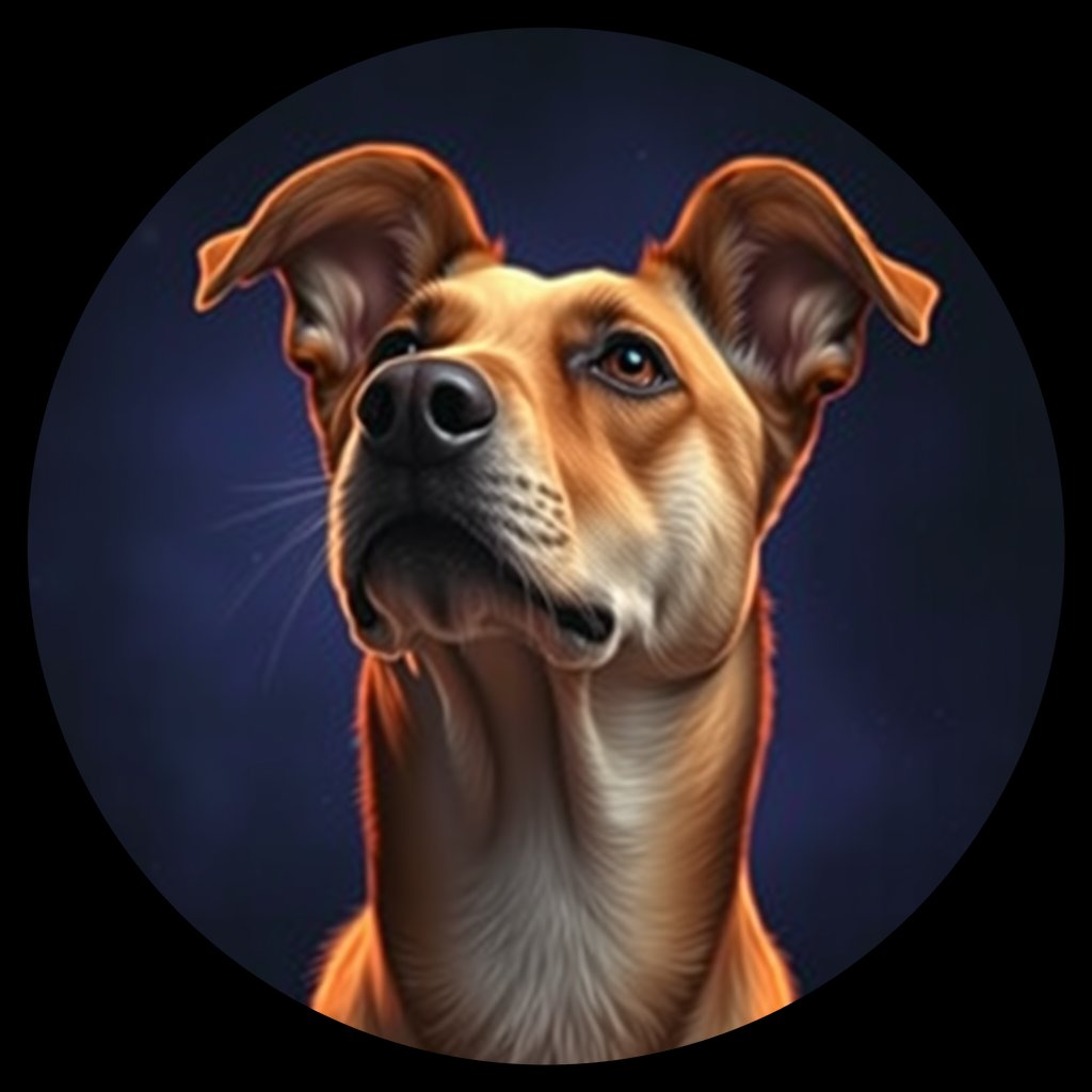 Cosmic medallion portrait of CAPTIVE_cd015, a Dingo Captive