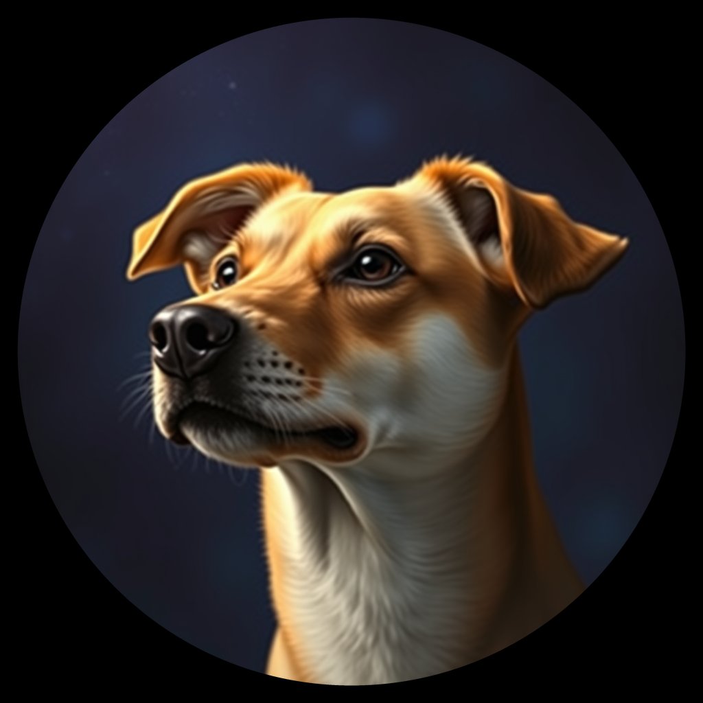 Cosmic medallion portrait of CAPTIVE_cd106, a Dingo Captive