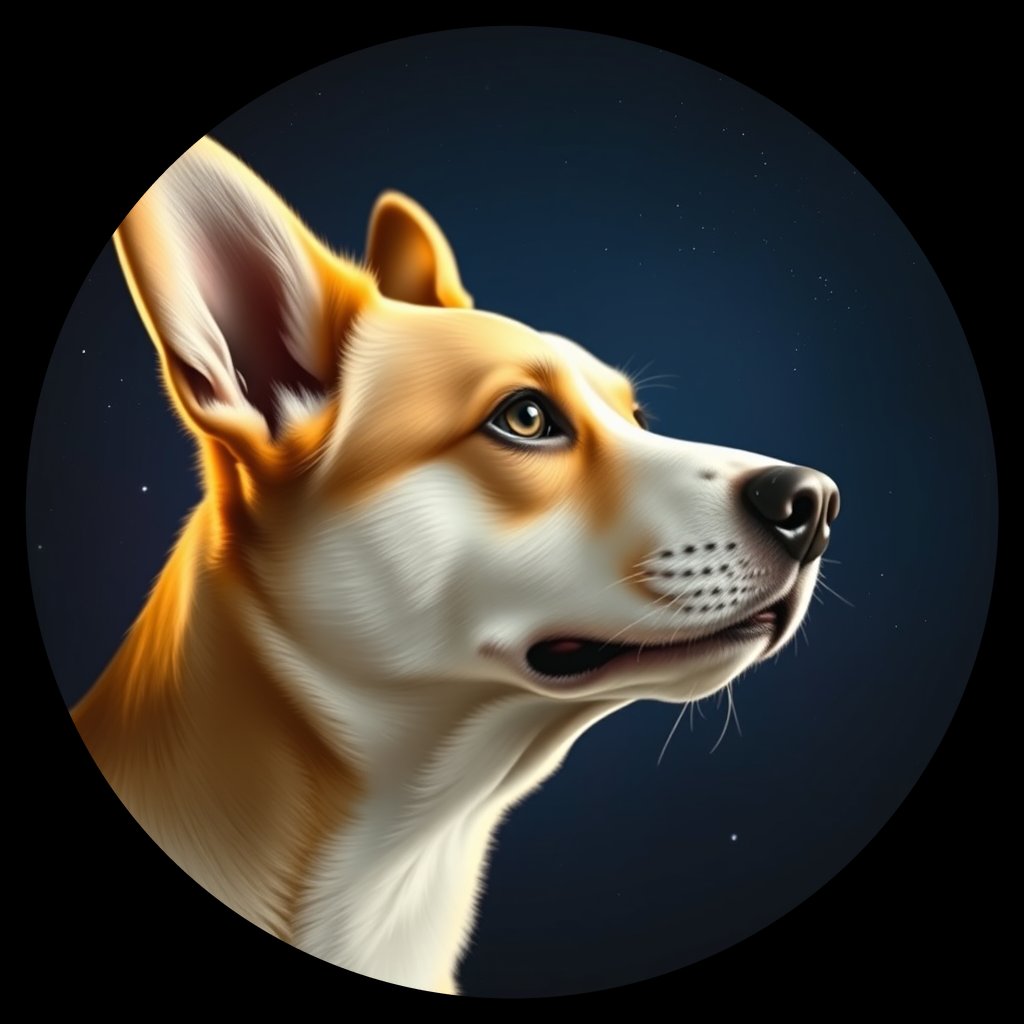 Cosmic medallion portrait of CARD_CARD_09285, a Cardigan Welsh Corgi