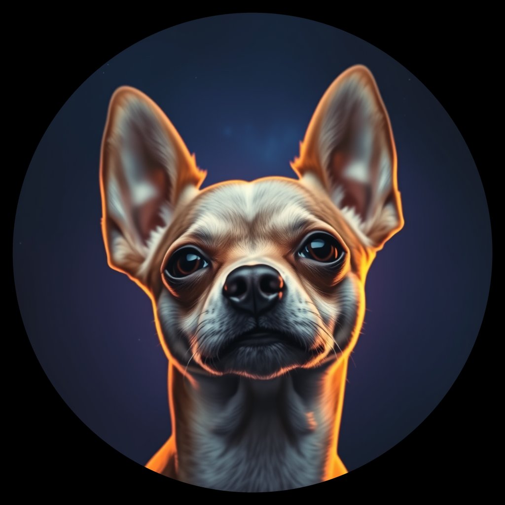 Cosmic medallion portrait of CHIH_CHIH_13129, a Chihuahua