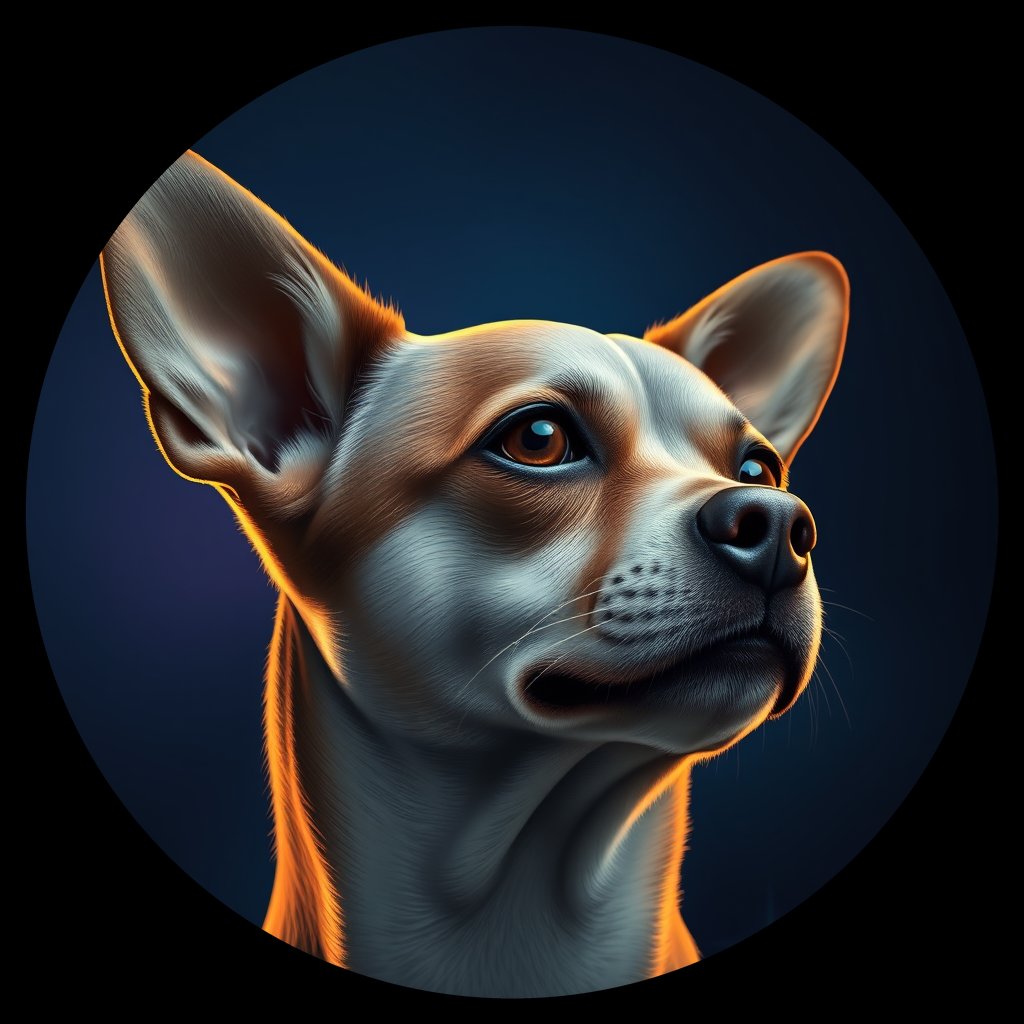 Cosmic medallion portrait of CHIH_CHIH_13131, a Chihuahua