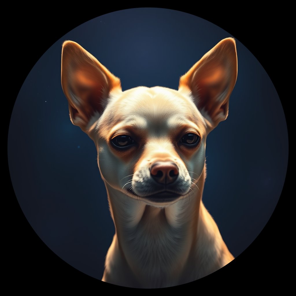Cosmic medallion portrait of CHIH_CHIH_13167, a Chihuahua