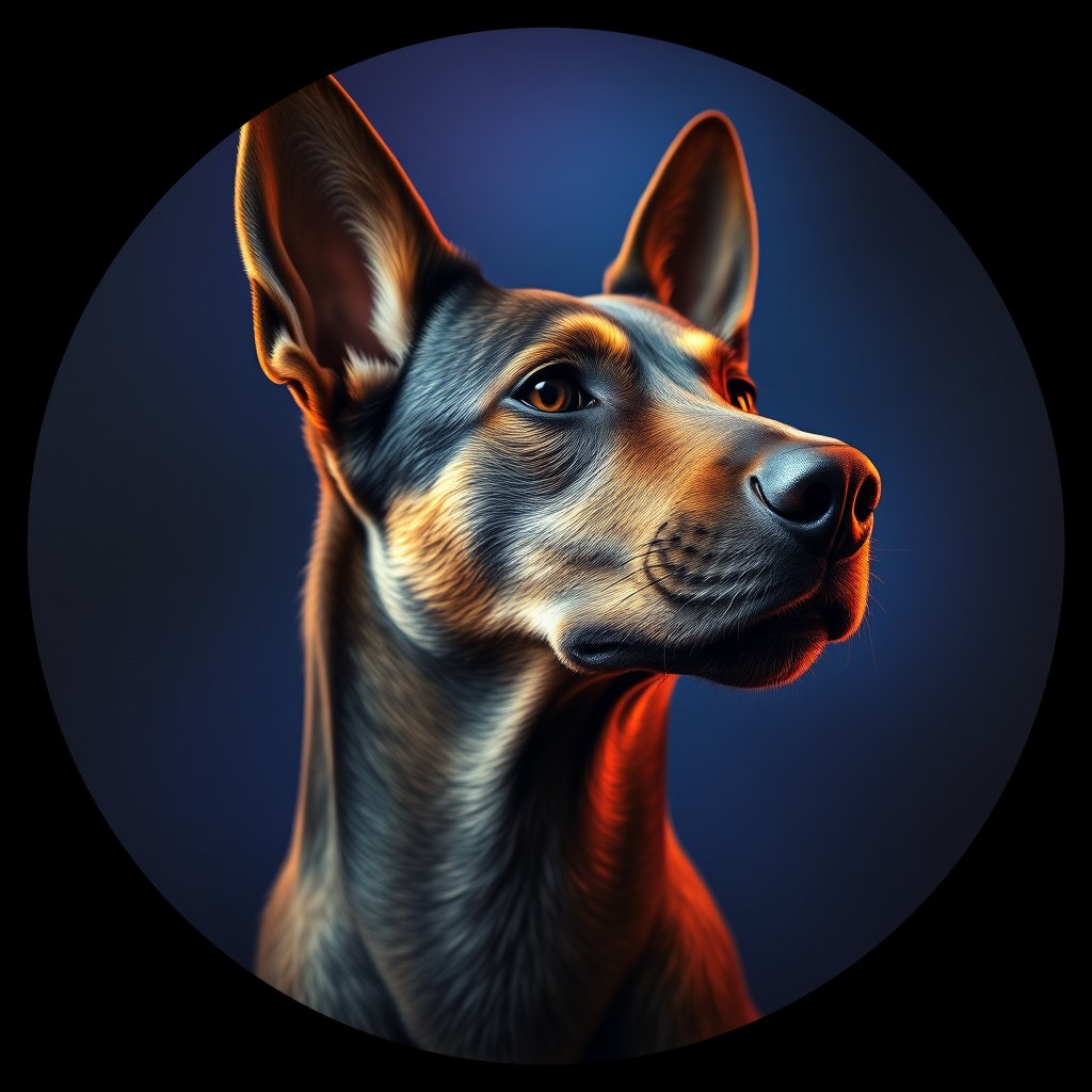 Cosmic medallion portrait of CNPP_CNPP_10, a Feral Dog Capeyork