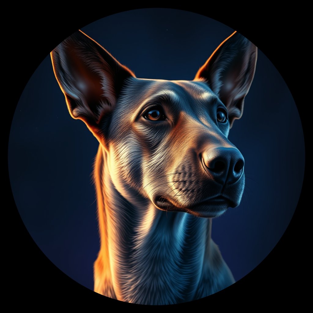 Cosmic medallion portrait of CNPP_CNPP_108, a Feral Dog Capeyork