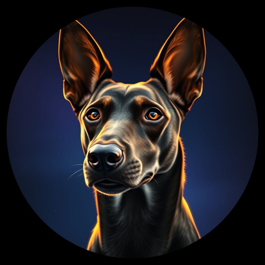 Cosmic medallion portrait of CNPP_CNPP_14, a Feral Dog Capeyork