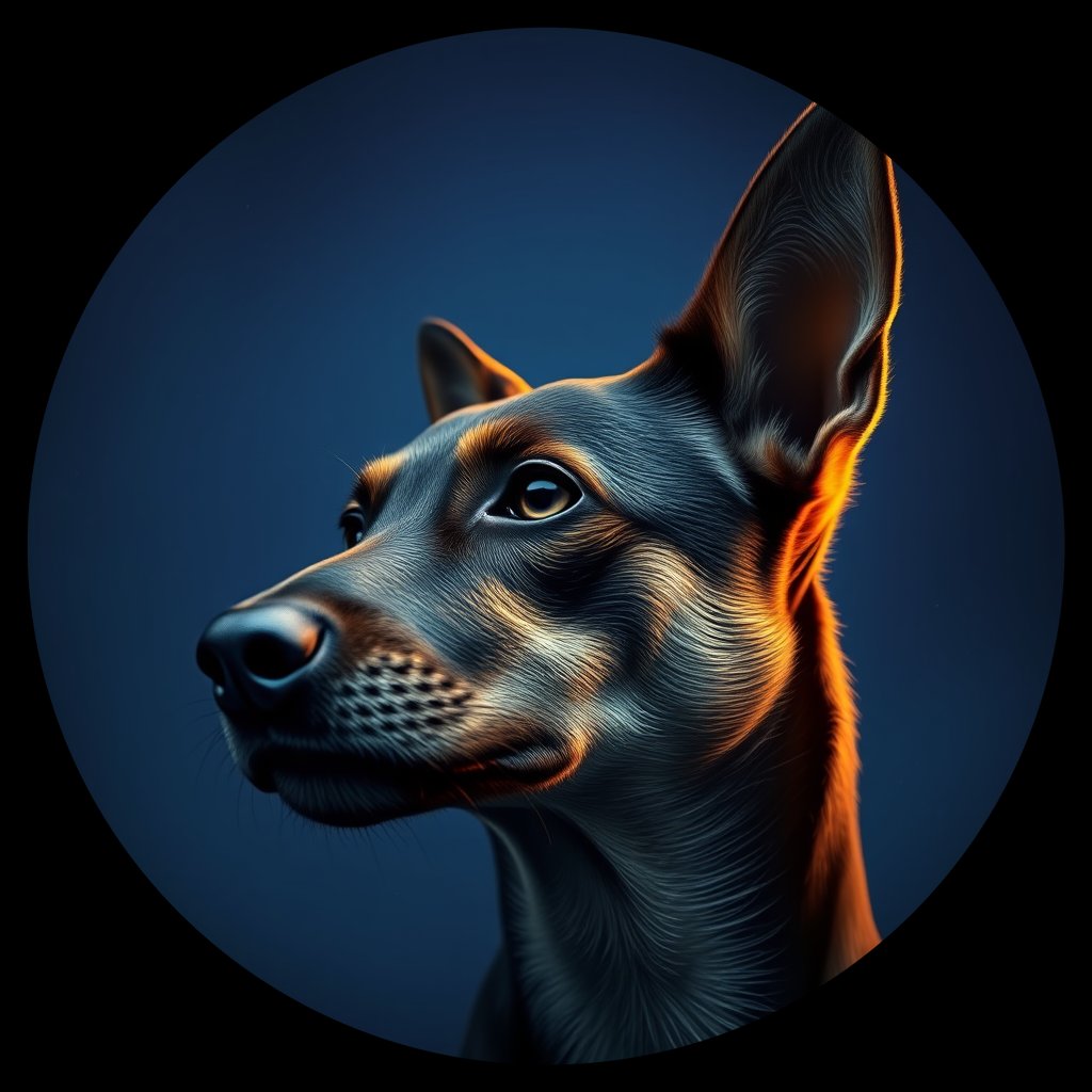 Cosmic medallion portrait of CNPP_CNPP_17, a Feral Dog Capeyork