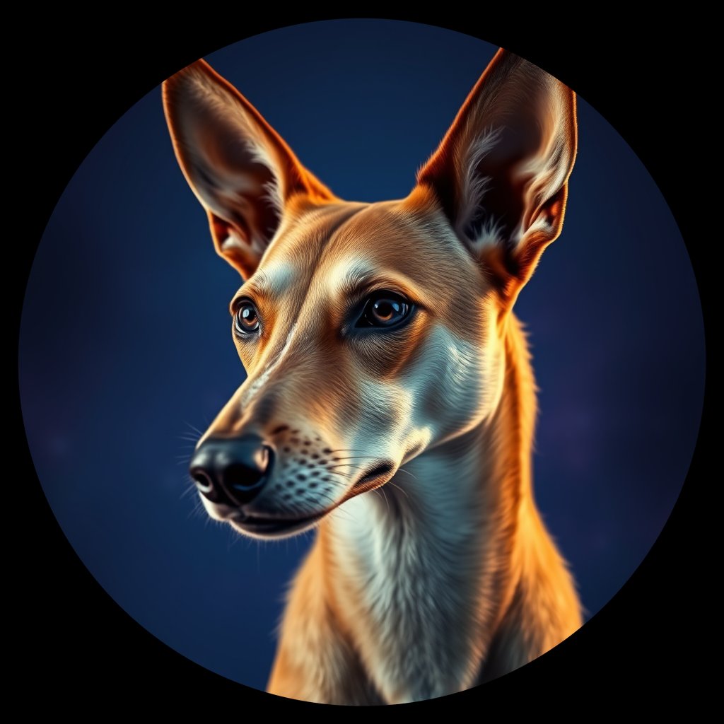 Cosmic medallion portrait of CNPP_CNPP_23, a Feral Dog Capeyork