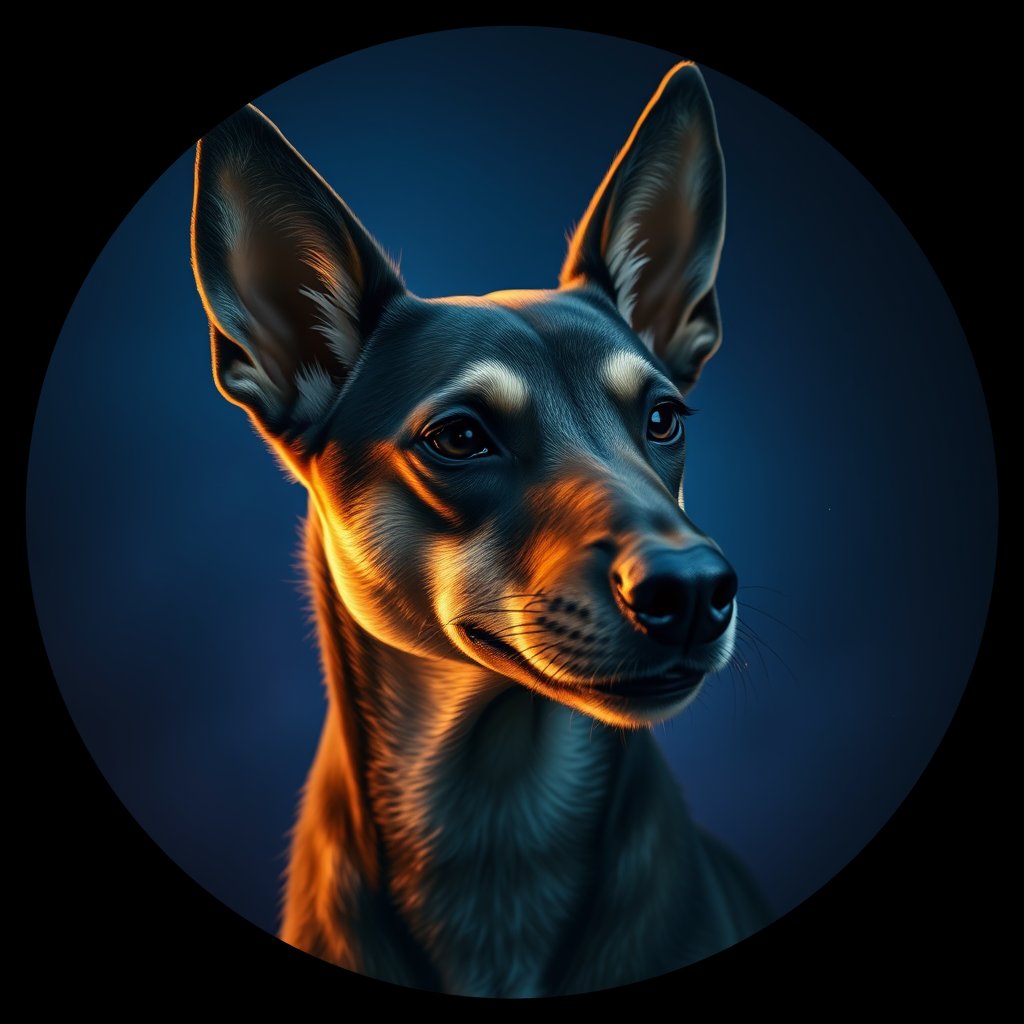 Cosmic medallion portrait of CNPP_CNPP_24, a Feral Dog Capeyork