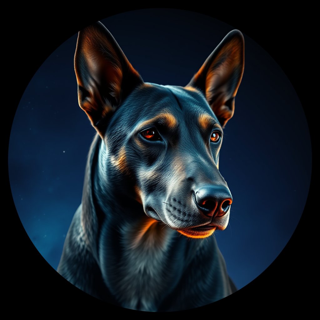 Cosmic medallion portrait of CNPP_CNPP_25, a Feral Dog Capeyork