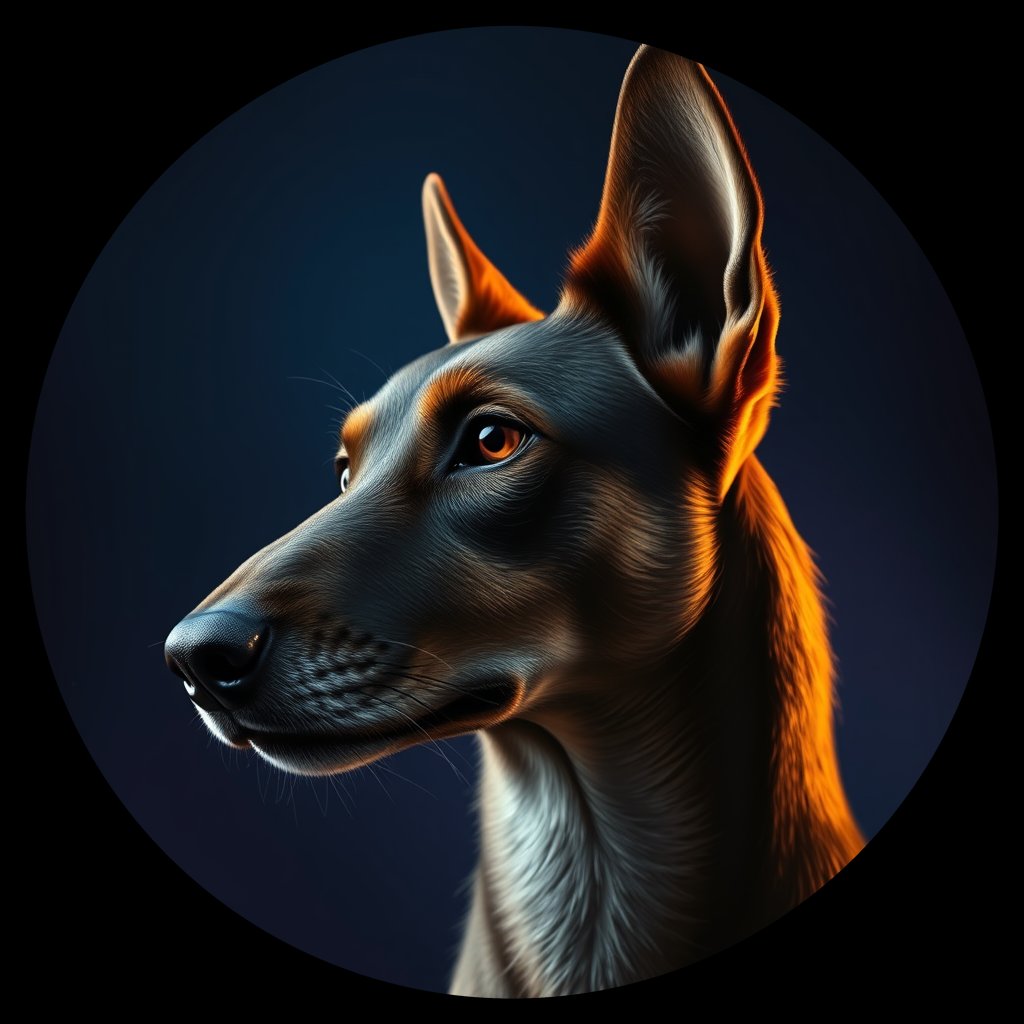 Cosmic medallion portrait of CNPP_CNPP_37, a Feral Dog Capeyork