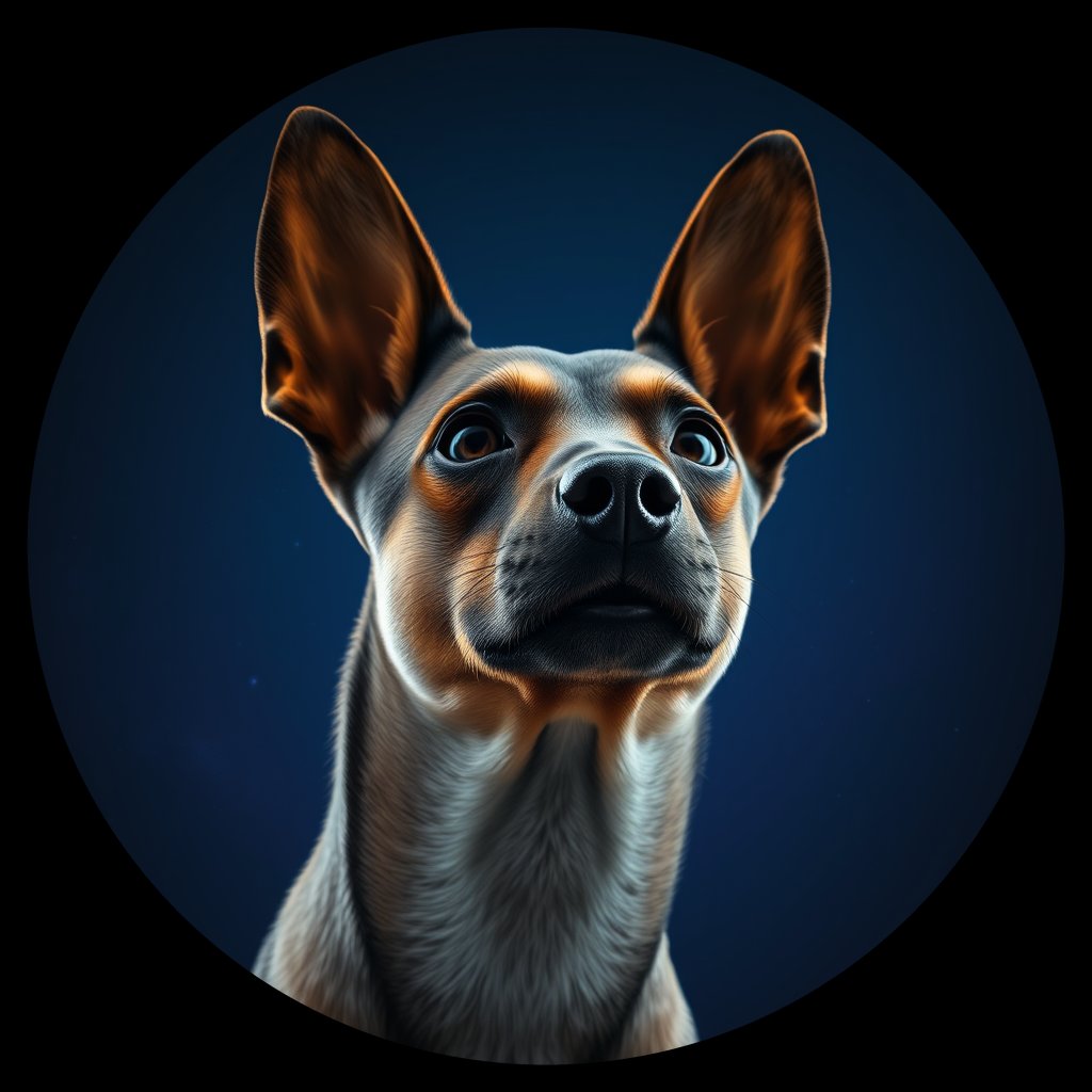 Cosmic medallion portrait of CNPP_CNPP_79, a Feral Dog Capeyork