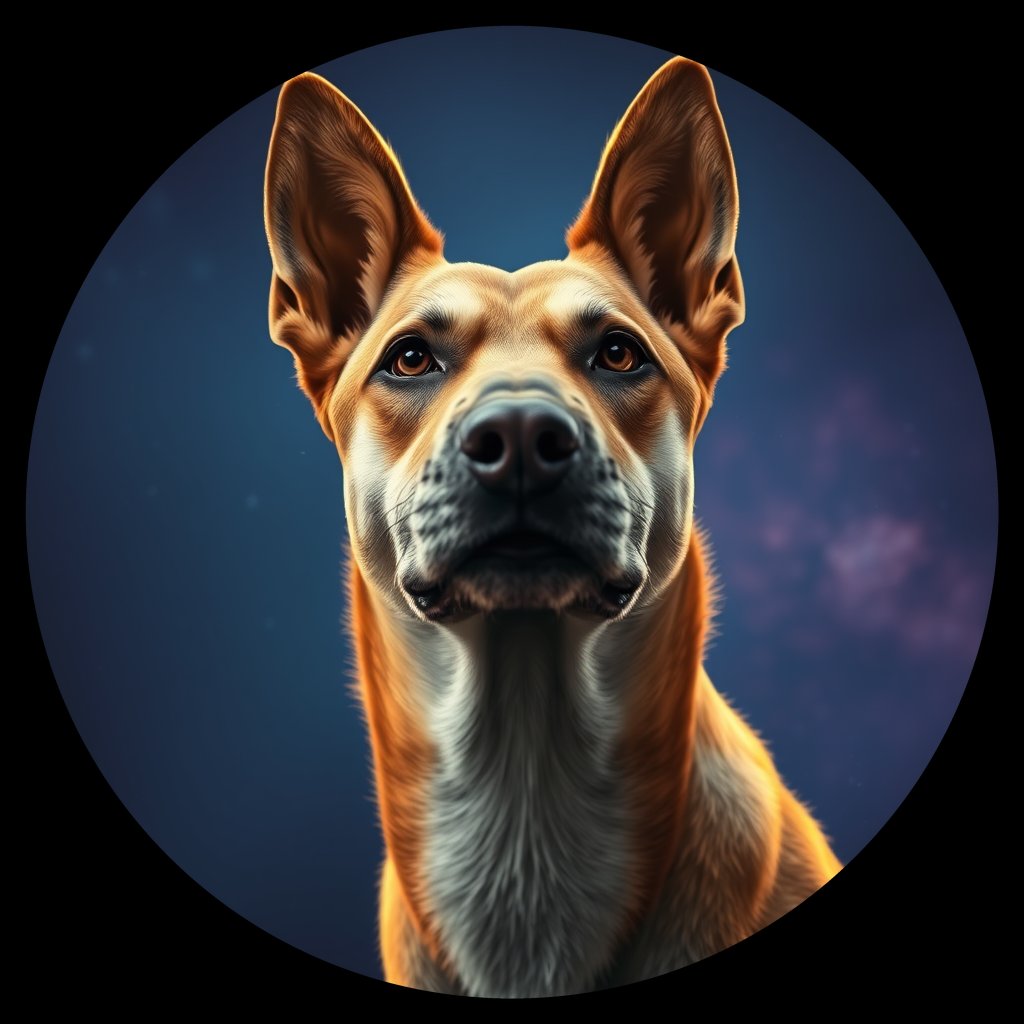 Cosmic medallion portrait of Chern_City_Chern_City_10, a Feral Dog Chernobyl