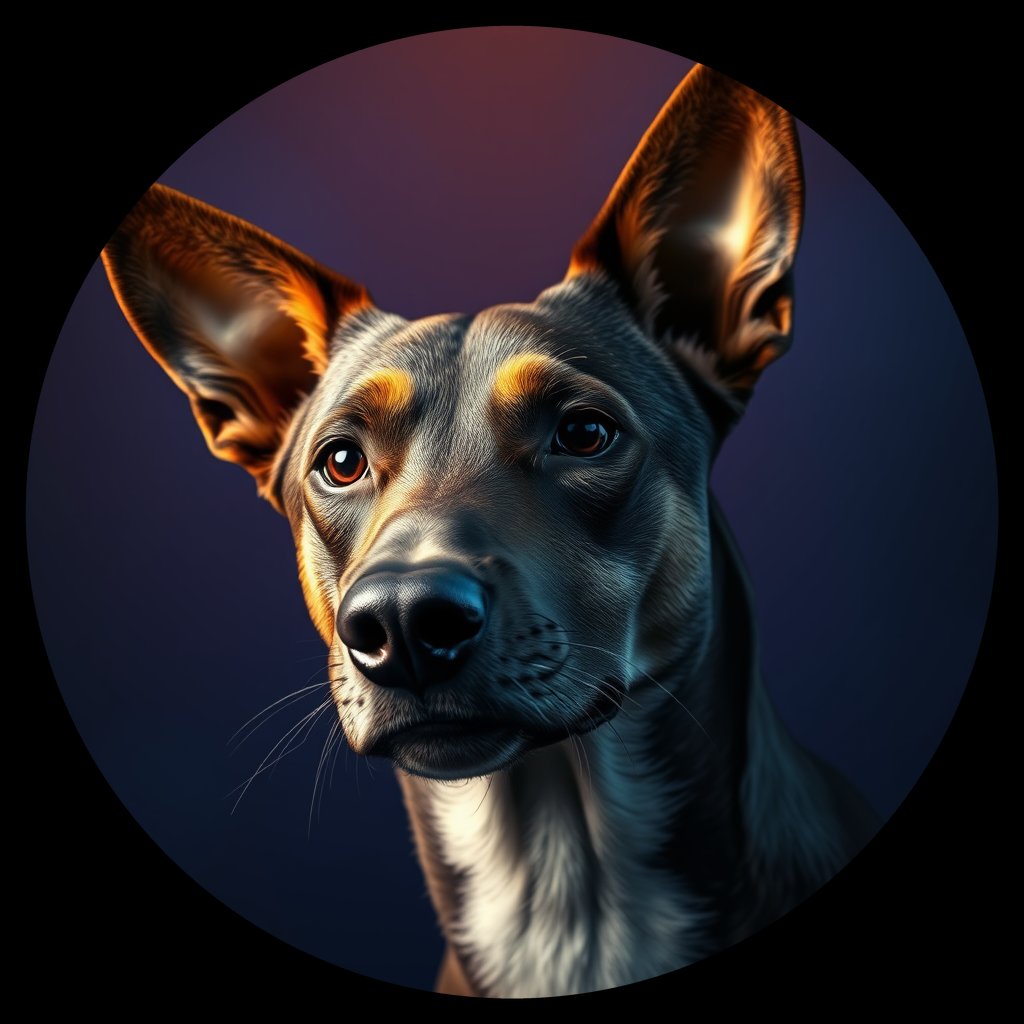 Cosmic medallion portrait of Chern_City_Chern_City_100, a Feral Dog Chernobyl