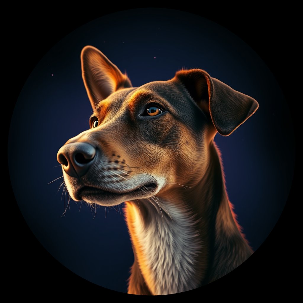 Cosmic medallion portrait of Chern_City_Chern_City_102, a Feral Dog Chernobyl