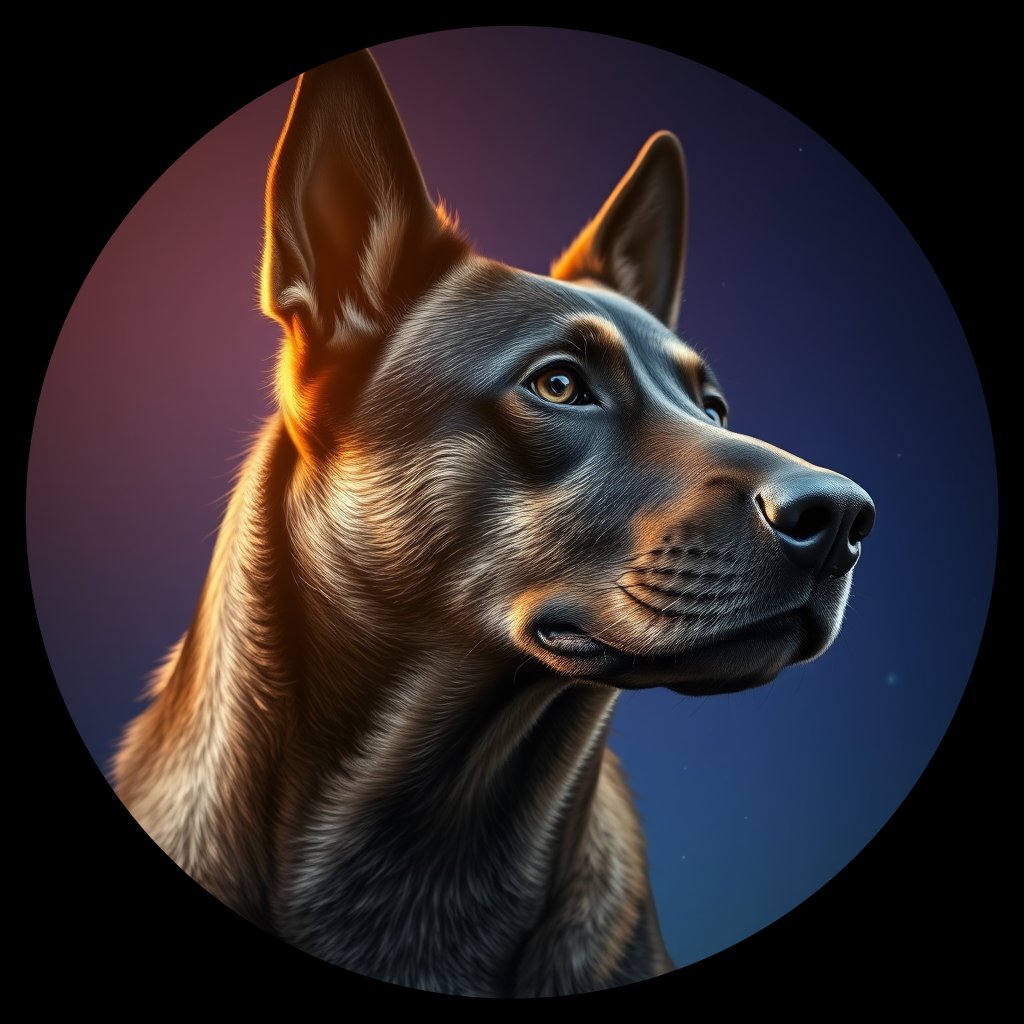 Cosmic medallion portrait of Chern_City_Chern_City_103, a Feral Dog Chernobyl