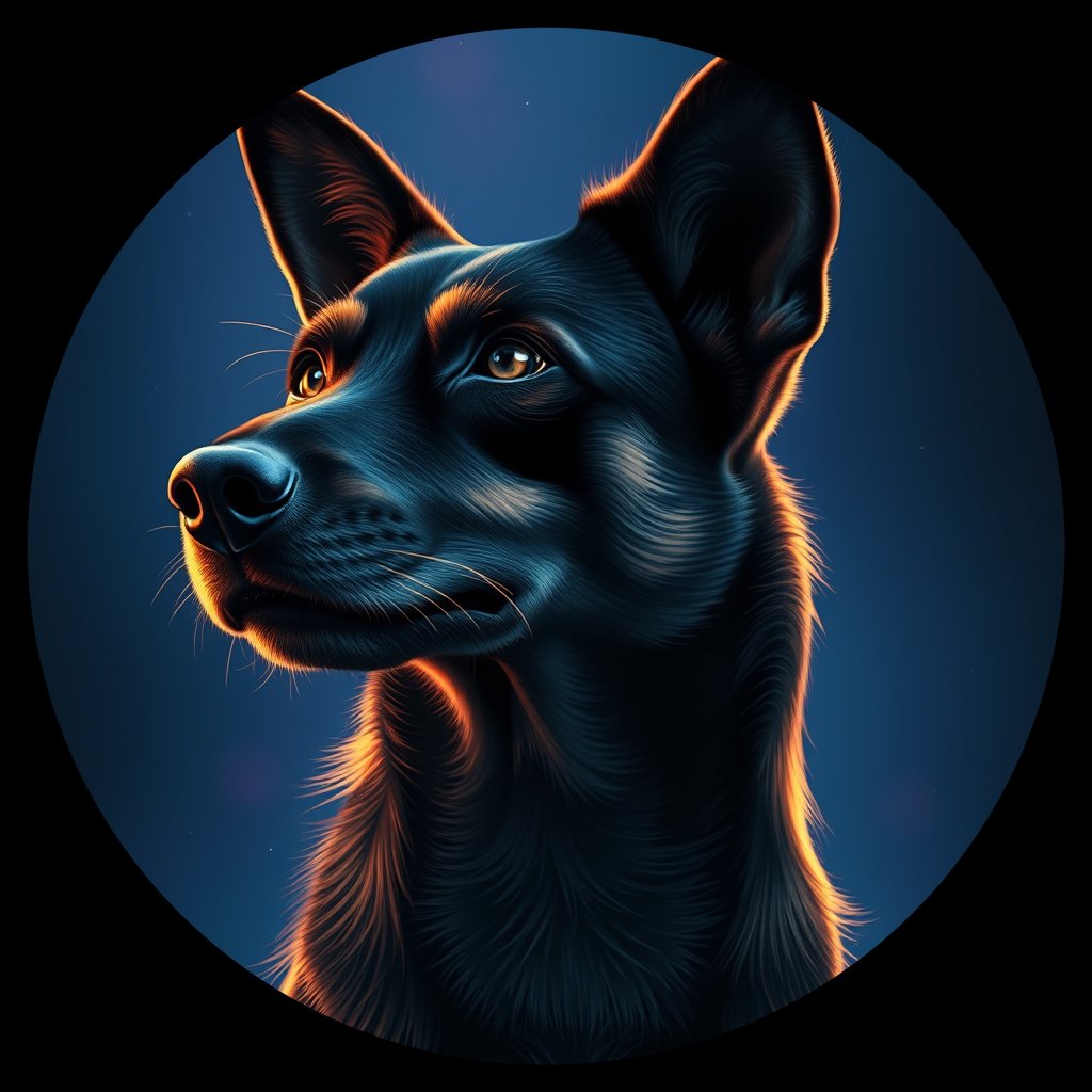 Cosmic medallion portrait of Chern_City_Chern_City_105, a Feral Dog Chernobyl