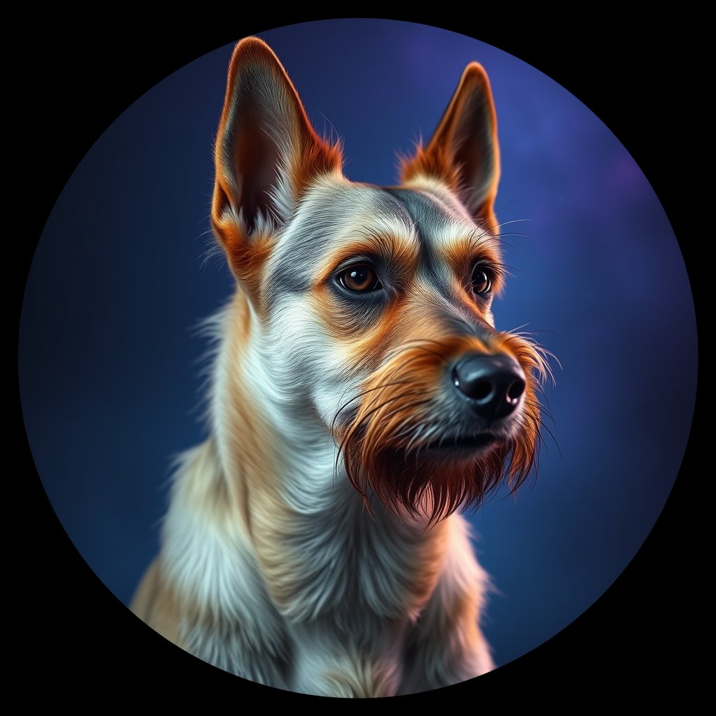 Cosmic medallion portrait of Chern_City_Chern_City_106, a Feral Dog Chernobyl