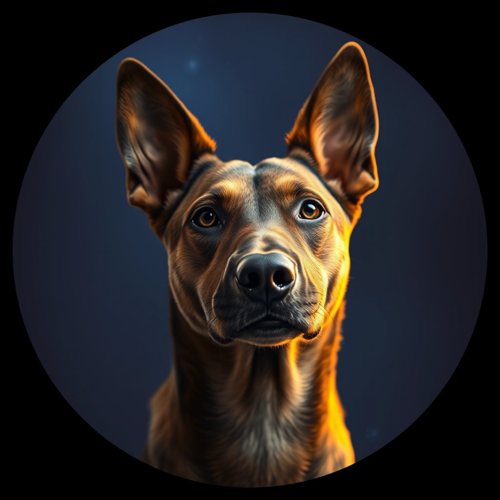 Cosmic medallion portrait of Chern_City_Chern_City_107, a Feral Dog Chernobyl