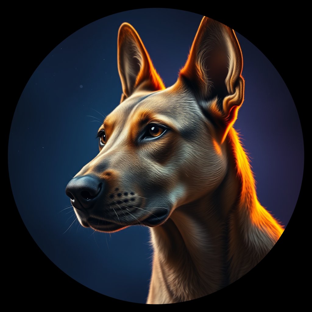Cosmic medallion portrait of Chern_City_Chern_City_108, a Feral Dog Chernobyl