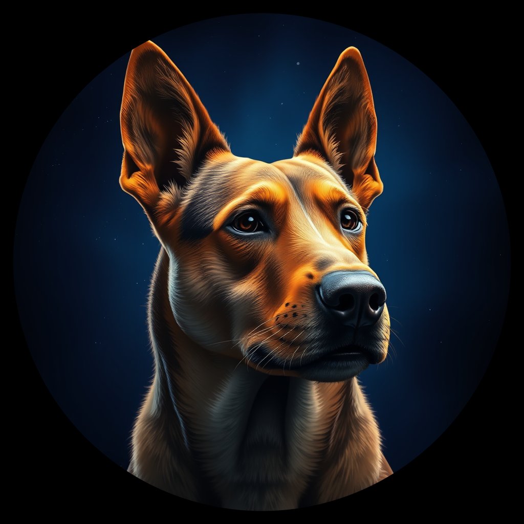 Cosmic medallion portrait of Chern_City_Chern_City_11, a Feral Dog Chernobyl