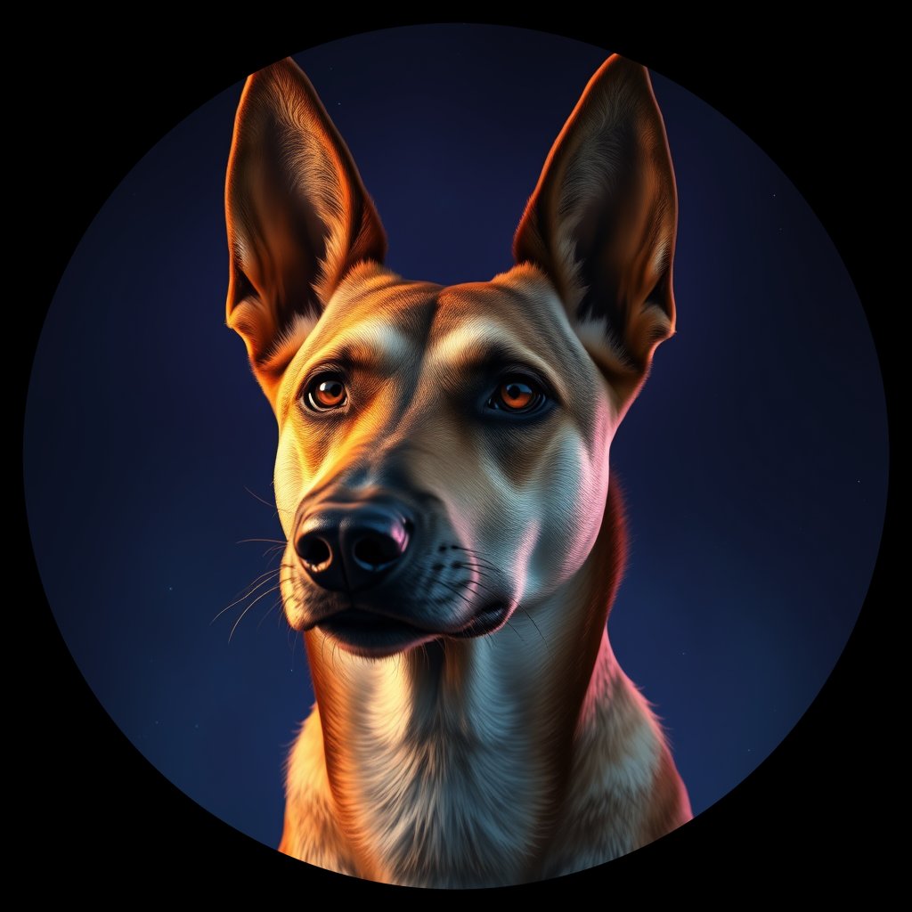 Cosmic medallion portrait of Chern_City_Chern_City_110, a Feral Dog Chernobyl