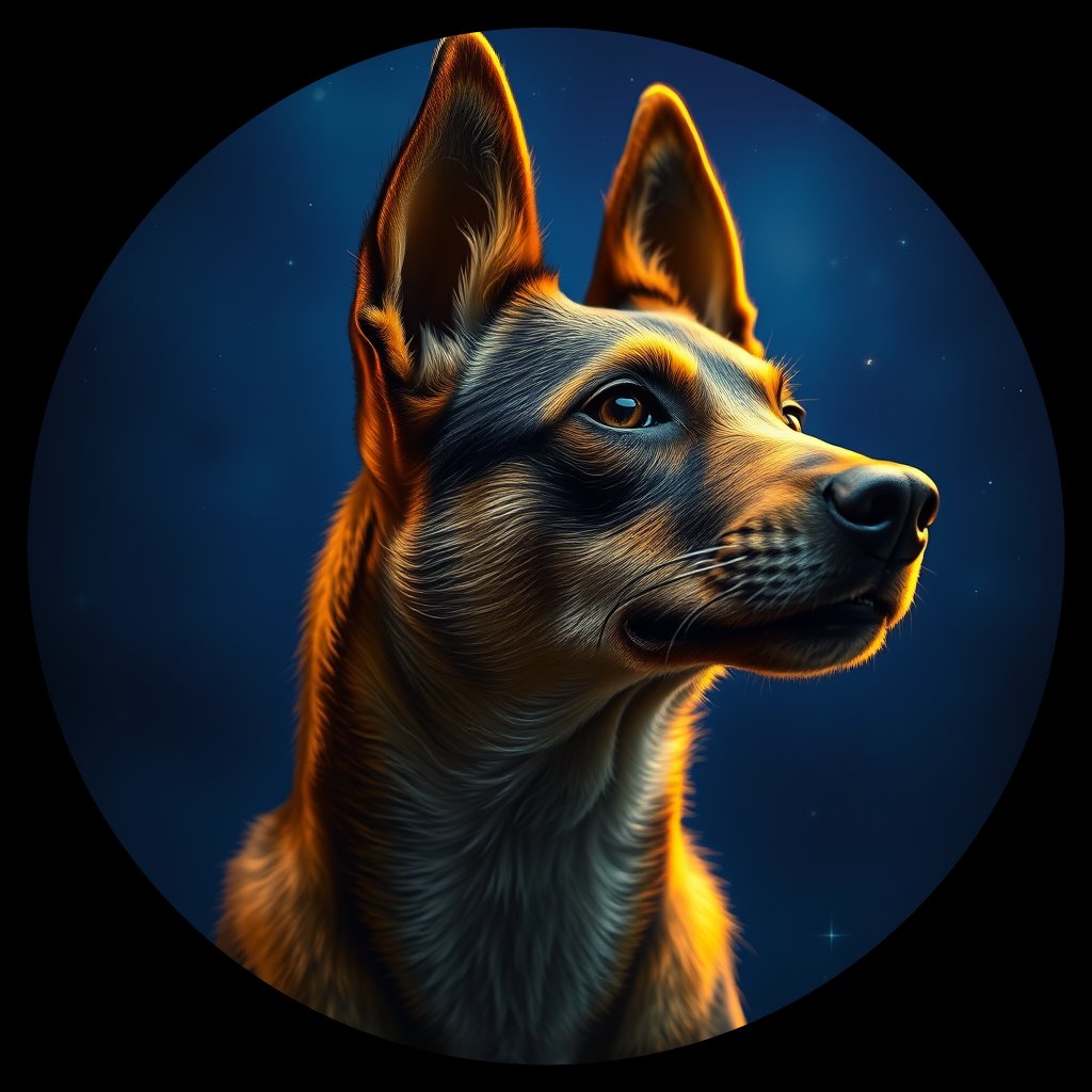 Cosmic medallion portrait of Chern_City_Chern_City_111, a Feral Dog Chernobyl