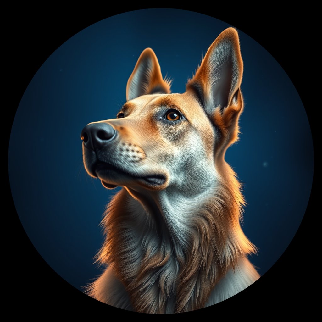 Cosmic medallion portrait of Chern_City_Chern_City_112, a Feral Dog Chernobyl