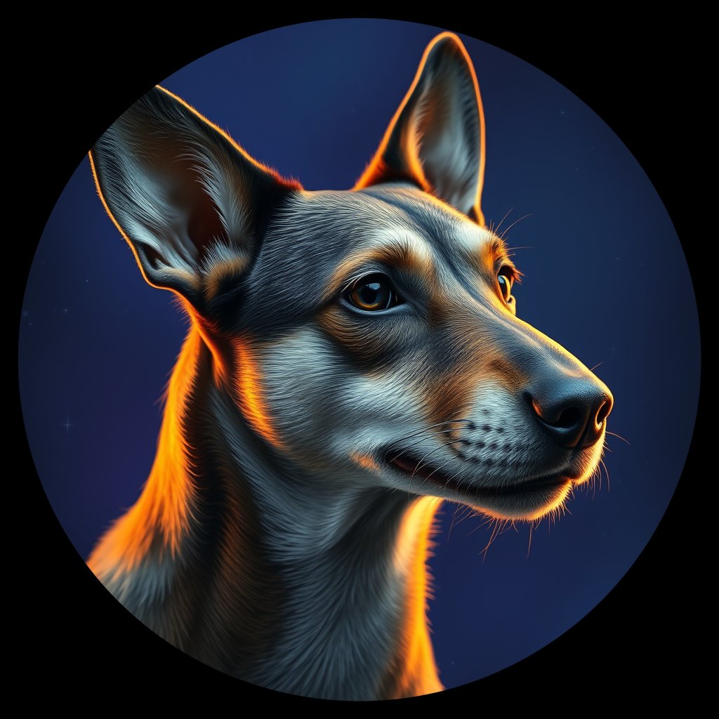 Cosmic medallion portrait of Chern_City_Chern_City_115, a Feral Dog Chernobyl