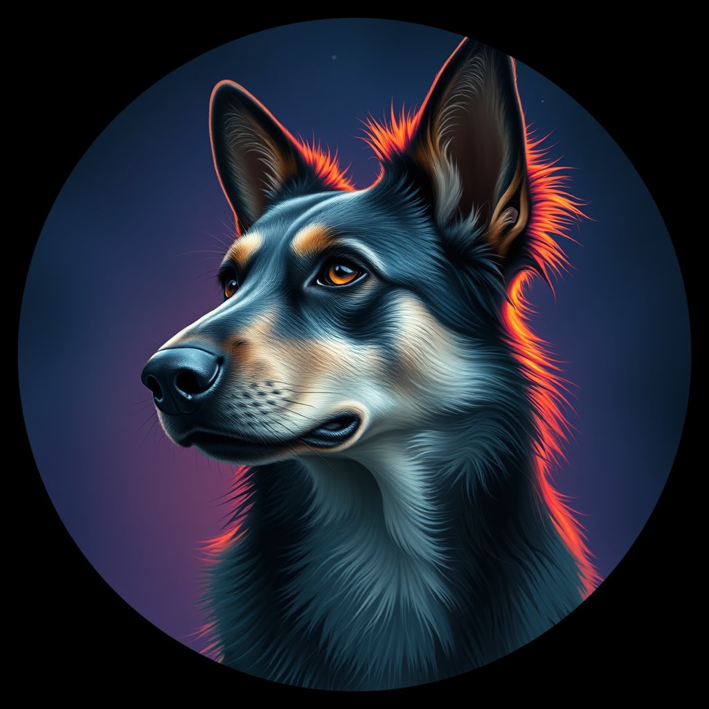 Cosmic medallion portrait of Chern_City_Chern_City_118, a Feral Dog Chernobyl
