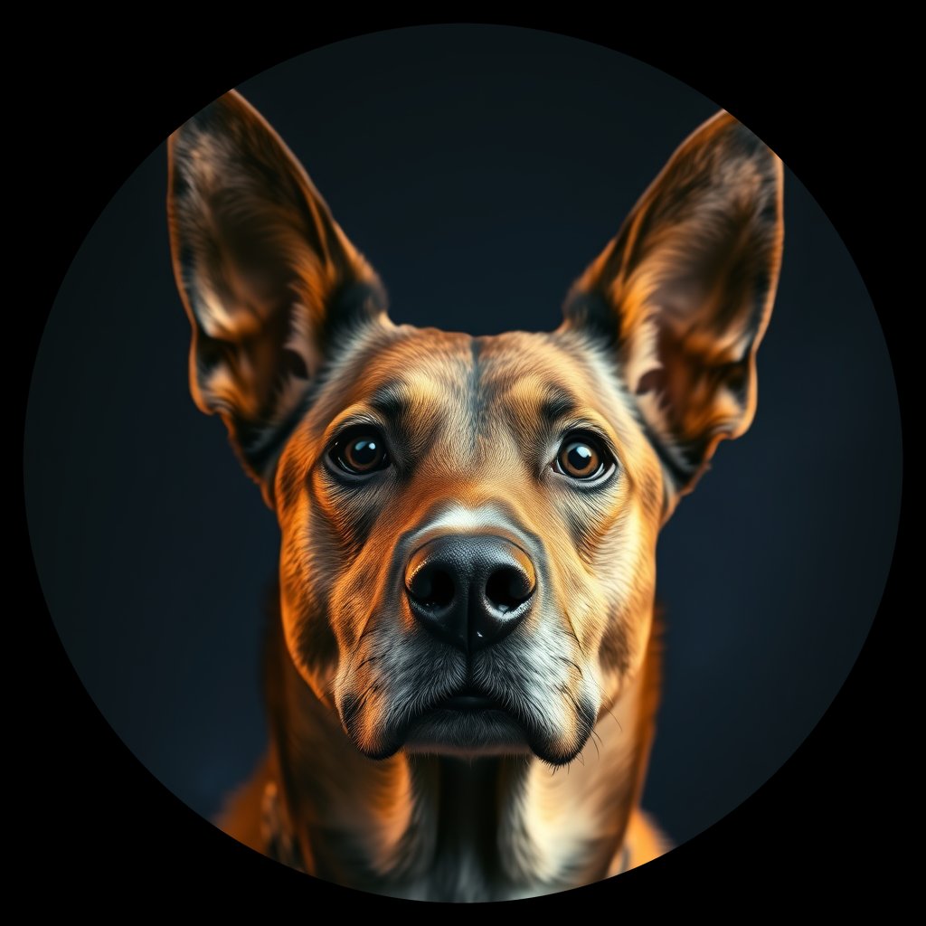 Cosmic medallion portrait of Chern_City_Chern_City_12, a Feral Dog Chernobyl