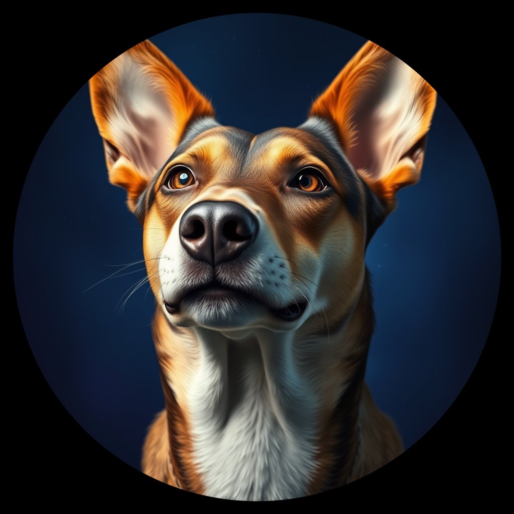Cosmic medallion portrait of Chern_City_Chern_City_120, a Feral Dog Chernobyl