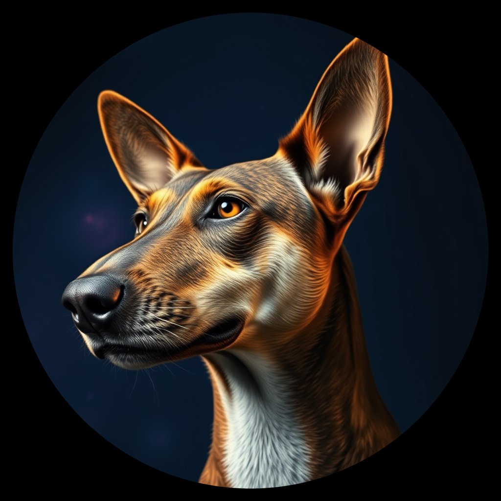 Cosmic medallion portrait of Chern_City_Chern_City_121, a Feral Dog Chernobyl