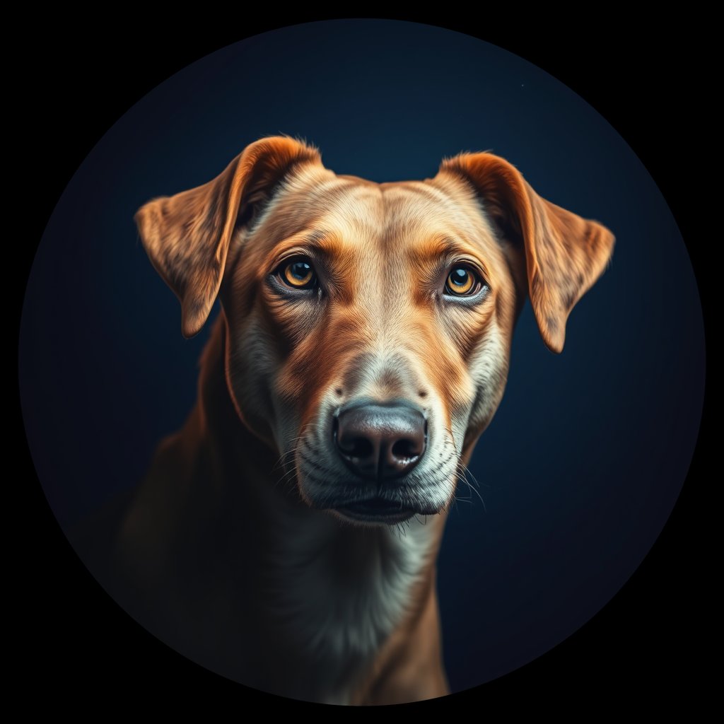 Cosmic medallion portrait of Chern_City_Chern_City_122, a Feral Dog Chernobyl