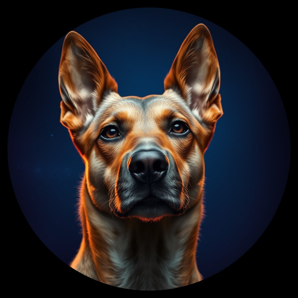 Cosmic medallion portrait of Chern_City_Chern_City_124, a Feral Dog Chernobyl